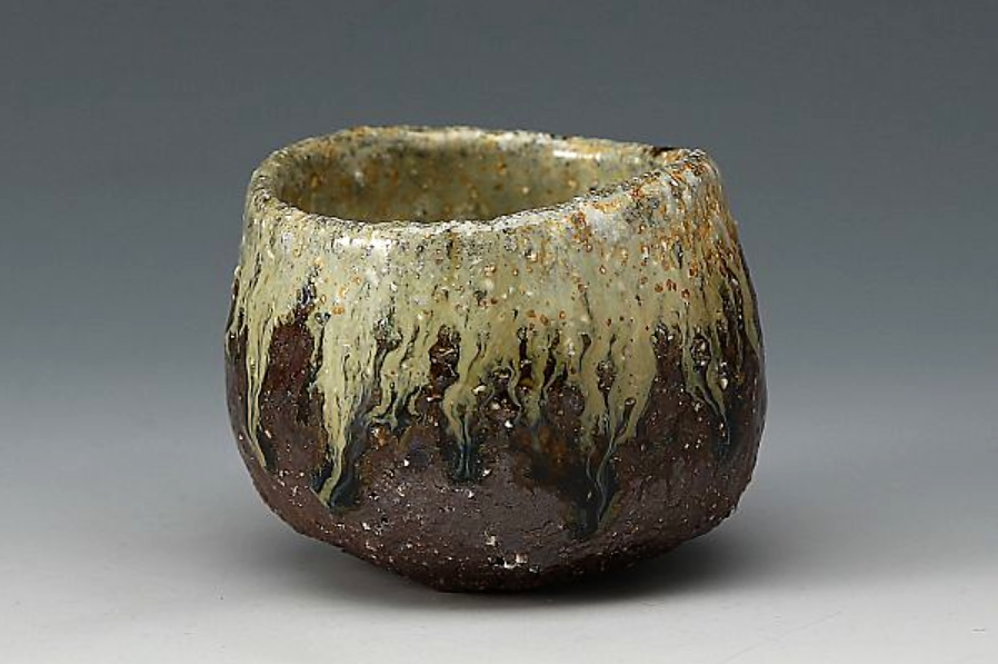 ★中川★Nakagawa Jinenbo ★CHOUSEN Karatsu sake cup ★ guaranteed authentic ★朝鮮唐津茶碗★■ size (cm) about H × W 6.5X5Nakagawa Jinenbo (1953-2011)